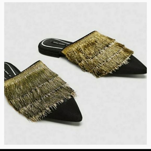Zara Shoes - Zara mules with fringe 38 EU 7.5 US